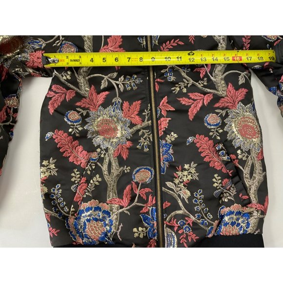 GUESS Hayal Printed Embroidered Bomber Jacket size 16 - Picture 11 of 15